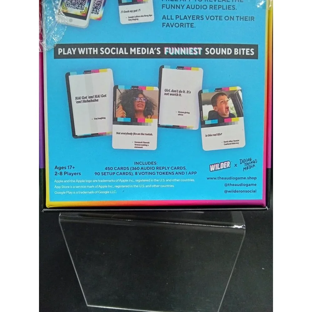 The Audio Game  Social Medias Funniest Sound Bites  450 Cards  For Ages 17+  By
